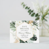 Orchidee Bohemian Groene Huwelijk Opslaan De Datu Briefkaart (Staand voorkant)