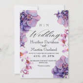 Orchidee Boho Elegant Tuin Bloem Bruiloft Kaart (Voorkant)