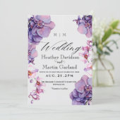 Orchidee Boho Elegant Tuin Bloem Bruiloft Kaart (Staand voorkant)