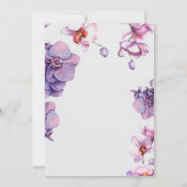 Orchidee Boho Elegante Tuin Bloem Bruiloft  Kaart (Achterkant)