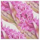 Orchidee botanisch paarse kunstpatroon stof (Close Up)