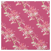 Orchidee botanische rode kunststofstructuur stof (Swatch)