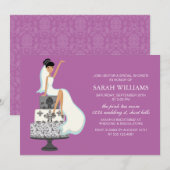 Orchidee Bride op Wedding Cake Kaart (Voorkant / Achterkant)