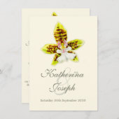 Orchidee bruiloft bloem schilderij uitnodiging (Voorkant / Achterkant)