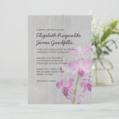  orchidee bruiloft kaart (Staand voorkant)