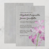  orchidee bruiloft kaart (Voorkant / Achterkant)