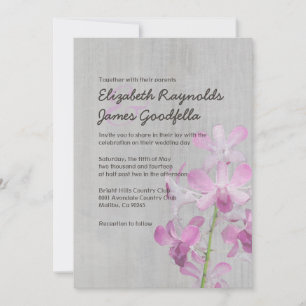  orchidee bruiloft kaart