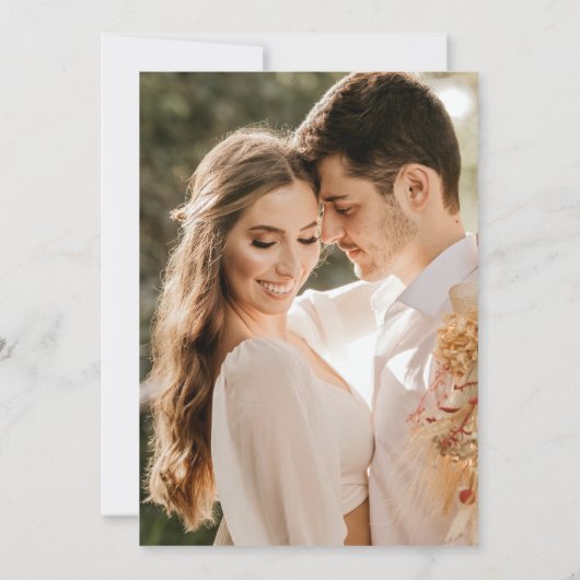 Orchidee bruiloft na feest foto kaart (Achterkant)