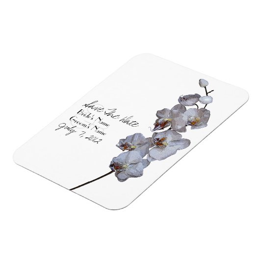 Orchidee Bruiloft Save The Date Magnet Magneet (Linkerzijde)