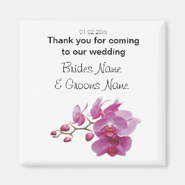 Orchidee bruiloft souvenirs Keepsakes Giveaways Magneet