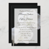 Orchidee bruiloft uitnodiging — witte orchideeën (Voorkant / Achterkant)