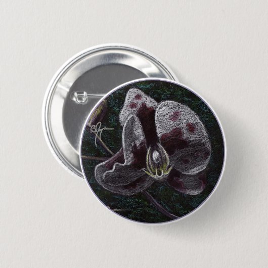 Orchidee Button (Voorkant /achterkant)