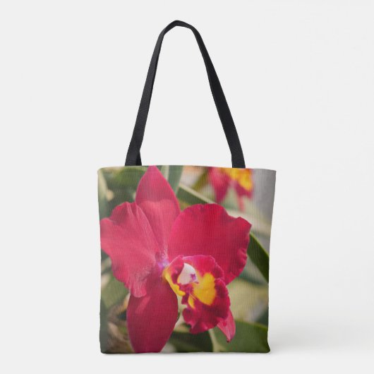 Orchidee Canvas tas (Achterkant)