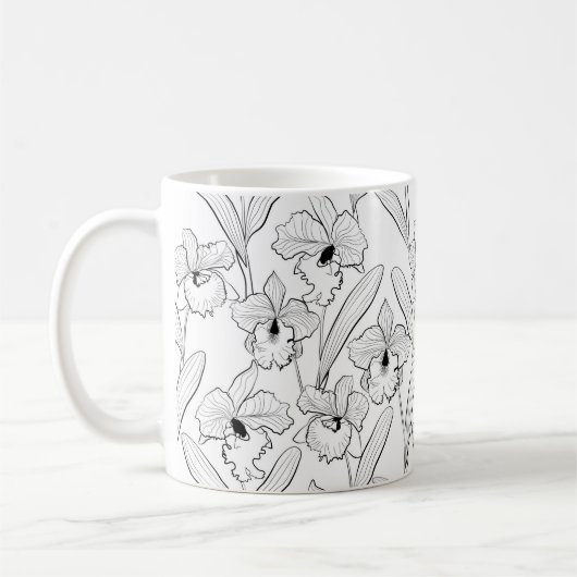 Orchidee, Cattleya, schets Koffiemok (Links)