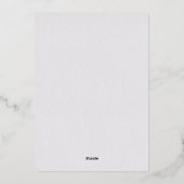 Orchidee Charm Formele Klassieke Heirloom Ivoor Hu Folie Uitnodiging (Achterkant)