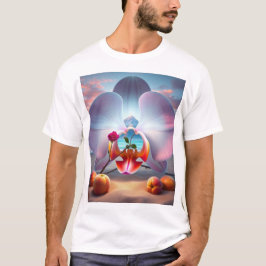Orchidee Clear Ocean Mountain Beach Perziken T-shirt