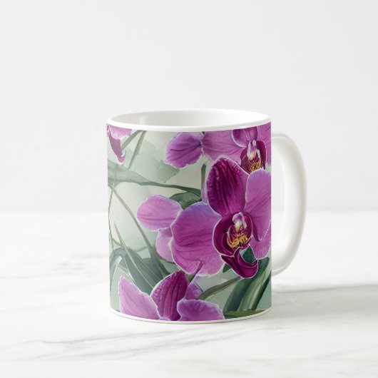 Orchidee Coffee Mok (Voorkant rechts)