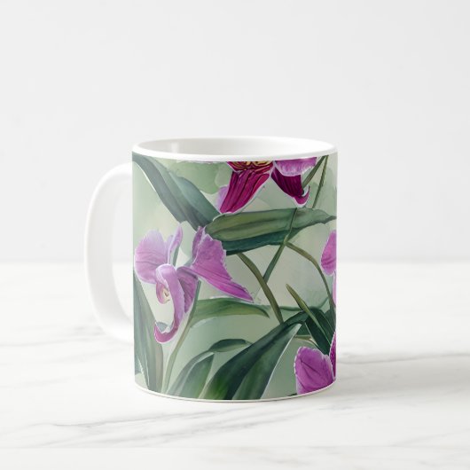 Orchidee Coffee Mok (Voorkant links)
