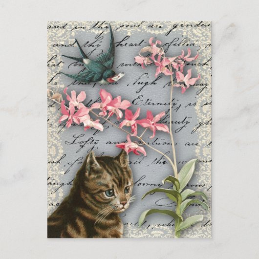  orchidee collage Briefkaart (Voorkant)