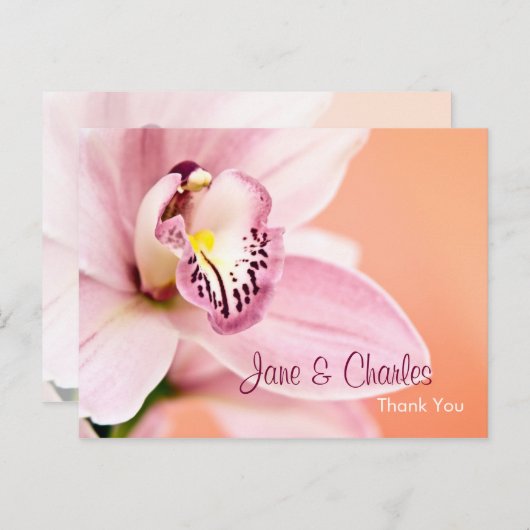 Orchidee · Dank u Briefkaart (Voorkant / Achterkant)