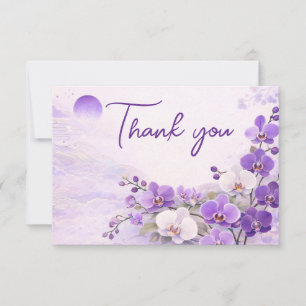 Orchidee Dankkaart – Paars Bloemendesign Bedankkaart