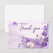 Orchidee Dankkaart – Paars Bloemendesign Bedankkaart (Voorkant / Achterkant)