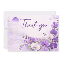 Orchidee Dankkaart – Paarse Bloemendesign