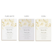 Orchidee Dans Formele Klassieke Heirloom Cream Wed Folie Uitnodiging