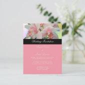 Orchidee, doe-het-zelf huwelijksuitnodiging / save uitnodiging briefkaart (Staand voorkant)