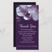Orchidee donker Paarse Sympathie Dank u Fotokaart Bedankkaart (Voorkant / Achterkant)