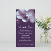 Orchidee donker Paarse Sympathie Dank u Fotokaart Bedankkaart (Staand voorkant)