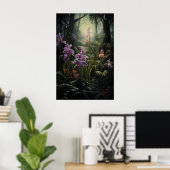 Orchidee Donkere Academie Print, Wilde Bos, Gotisc Poster (Thuiskantoor)