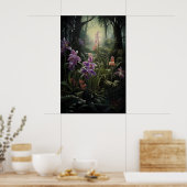 Orchidee Donkere Academie Print, Wilde Bos, Gotisc Poster (Keuken)
