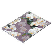 Orchidee donkere lavendel waterverf. notitieboek (Linkerzijde)