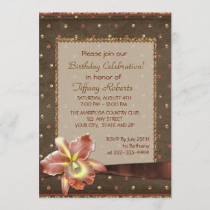Orchidee Elegance Vrouwen Verjaardagsfeest Kaart
