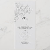 Orchidee Elegant Ivoor Formeel Traditioneel Huweli Menu (Voorkant)