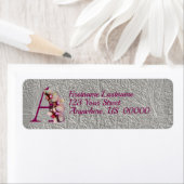 Orchidee Elegant Monogram Initiaal A Adres Etiket (Insitu)
