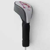 Orchidee Elegant Monogram Initiaal A Persoonlijk Golfheadcover (Schuin)