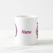 Orchidee Elegant Monogram Initiaal D Persoonlijk Koffiemok (Center)