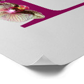 Orchidee Elegant Monogram Initiaal E Persoonlijk Poster (Hoek)