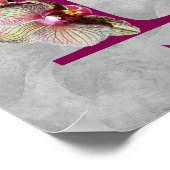 Orchidee Elegant Monogram Initiaal P Persoonlijk Poster (Hoek)