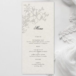 Orchidee Elegante Crème Kleurige Traditionele Trou Menu