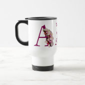 Orchidee Elegante Monogram Initiaal A Persoonlijk Reisbeker (Links)