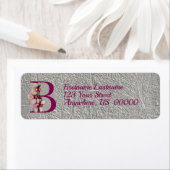 Orchidee Elegante Monogram Initiaal B Retouradres  Etiket (Insitu)