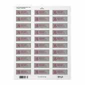 Orchidee Elegante Monogram Initiaal B Retouradres  Etiket (Full Sheet)