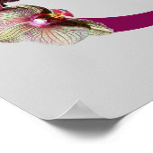Orchidee Elegante Monogram Initiaal C Poster (Hoek)