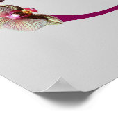 Orchidee Elegante Monogram Initiaal G Gepersonalis Poster (Hoek)