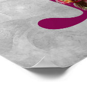 Orchidee Elegante Monogram Initiaal J Persoonlijk Poster (Hoek)