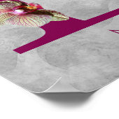 Orchidee Elegante Monogram Initiaal L Persoonlijk Poster (Hoek)