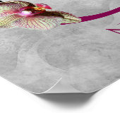 Orchidee Elegante Monogram Initiaal O Persoonlijk Poster (Hoek)